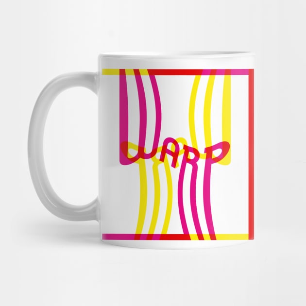 Warp Typography (Magenta Yellow Red) by John Uttley